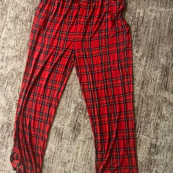 Little Sleepies Red Plaid Men's Pants - Picture 2 of 2